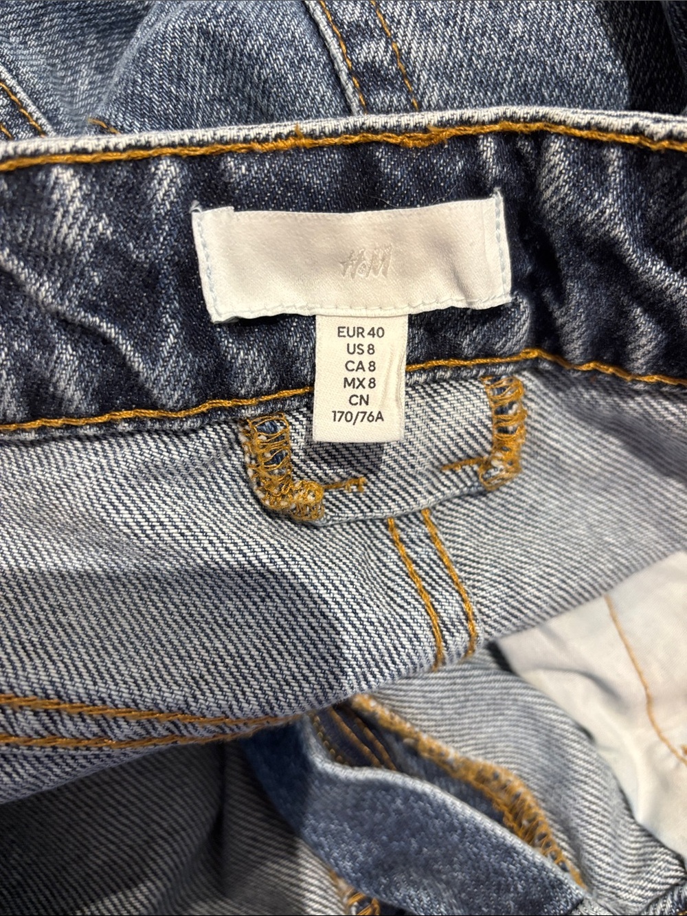H&M High Waist Extra Wide Leg Jeans Size 8 - Picture 8 of 9